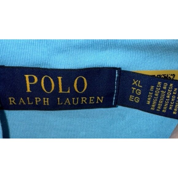 NWT POLO RALPH LAUREN Blue Hooded L/S T-Shirt Signature Bear Size XL $85.00 - Picture 4 of 9